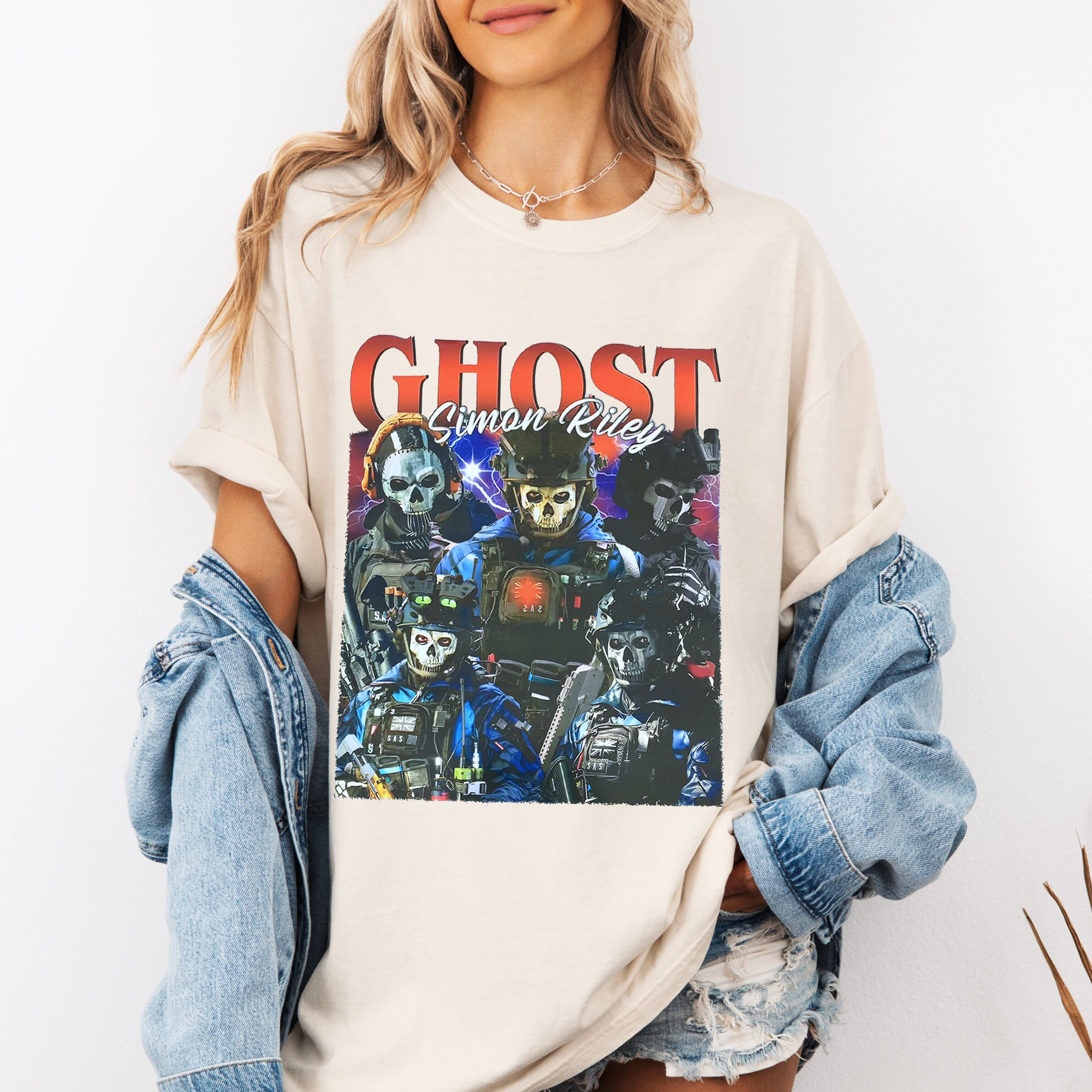 Simon Ghost Riley,Call of Duty Graphic Oversize Unisex Shirts/Crewneck/Hoodie