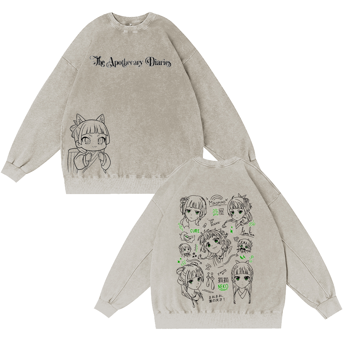 The Apothecary Diaries Washed T-shirt/Crewnec