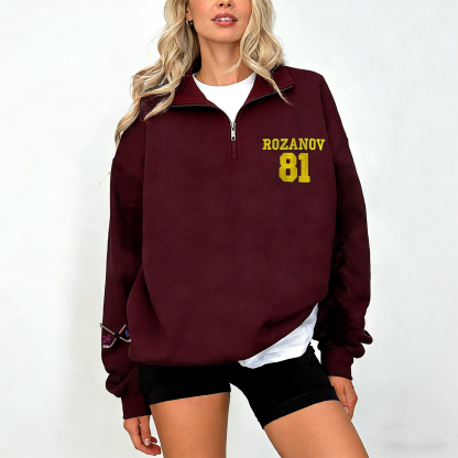 Team Hollanov Embroidered Premium Quarter-Zip Sweater