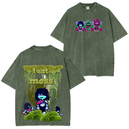 I eat moss Kris Deltarune Men Oversized T-shirt/Crewneck/Hoodie