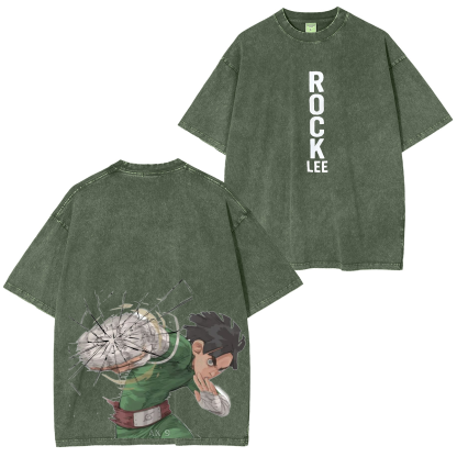 Rock Lee Vintage Washed Anime Oversized T-shirt/Crewneck/Hoodie