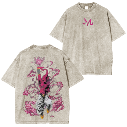 Dragon Ball Majin Buu Print Anime Washed T-shirt/Crewneck/Hoodie