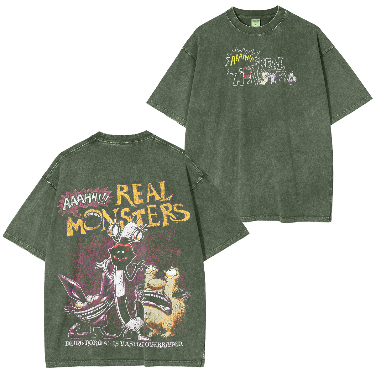 AHH! Real Monsters Washed T-shirt/Crewneck/Hoodie