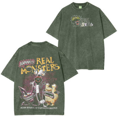 AHH! Real Monsters Washed T-shirt/Crewneck/Hoodie