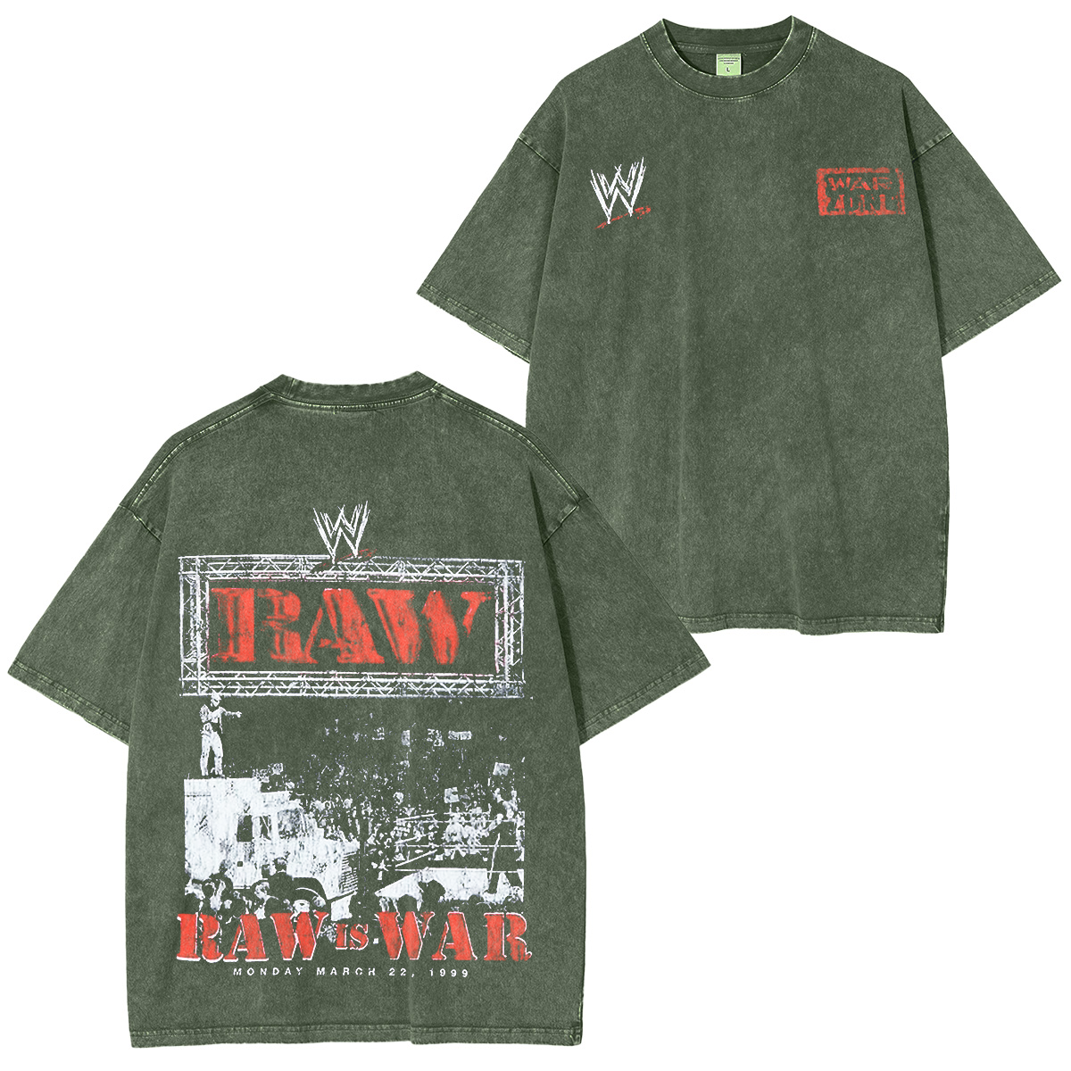 Wwe Raw  Washed T-shirt/Crewneck/Hoodie