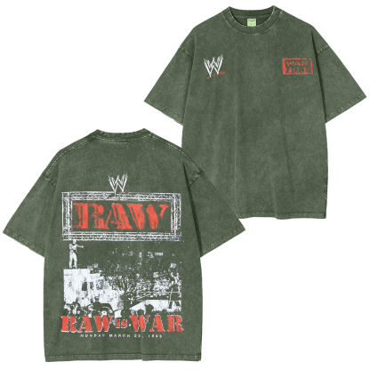 Wwe Raw  Washed T-shirt/Crewneck/Hoodie