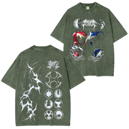 Ninja Storm Red v. Navy Ranger Limited Washed T-shirt/Crewneck/Hoodie