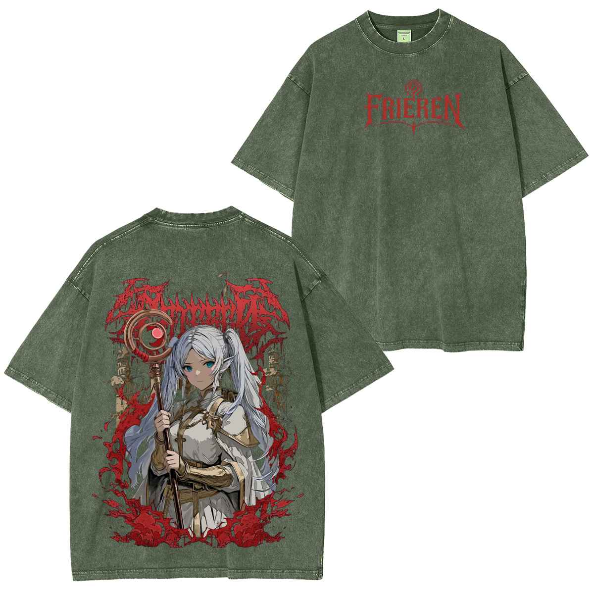 Frieren Heavy Metal Washed T-shirt/Crewneck/Hoodie