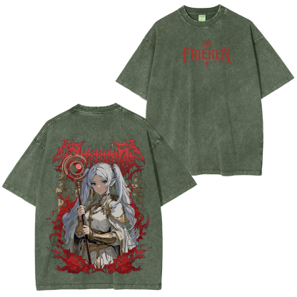 Frieren Heavy Metal Washed T-shirt/Crewneck/Hoodie