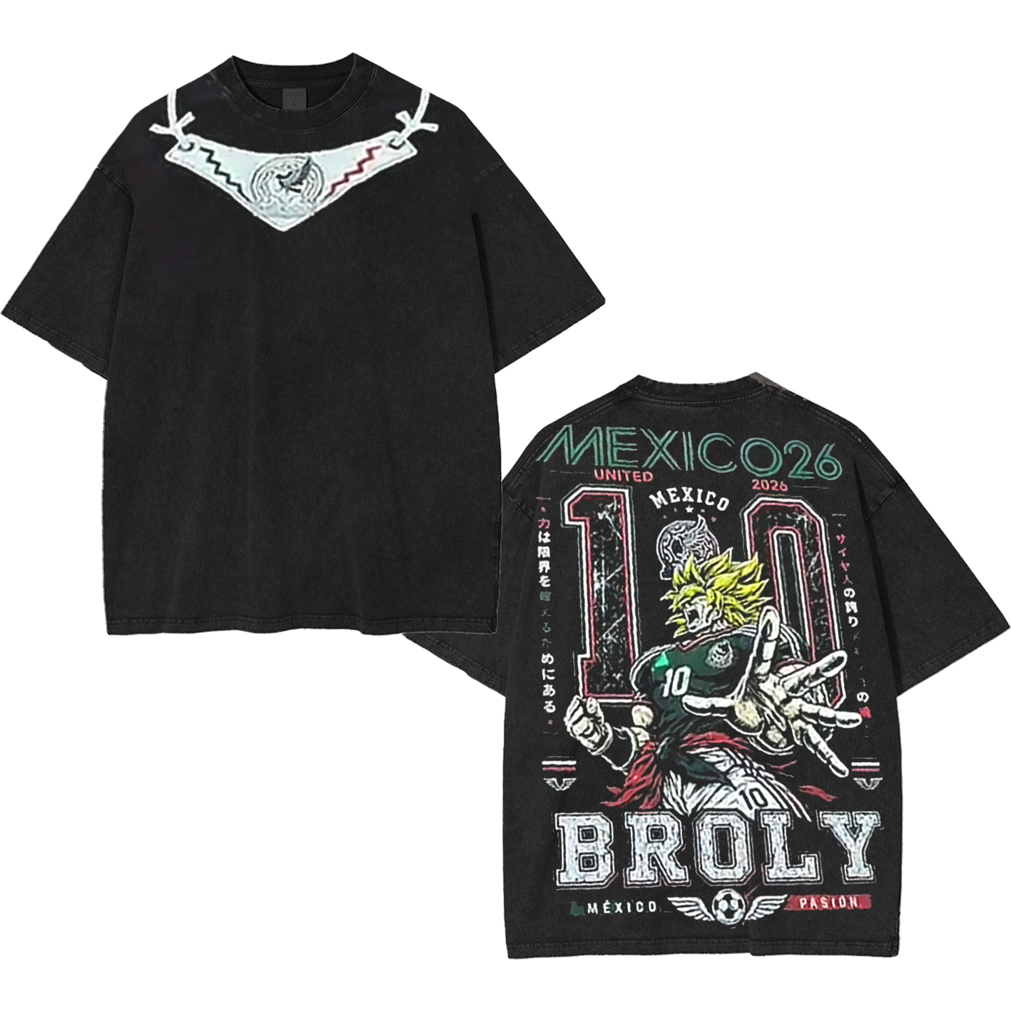 Broly with Mexico No.10 Washed T-shirt/Crewneck/Hoodie