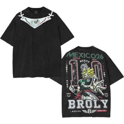 Broly with Mexico No.10 Washed T-shirt/Crewneck/Hoodie
