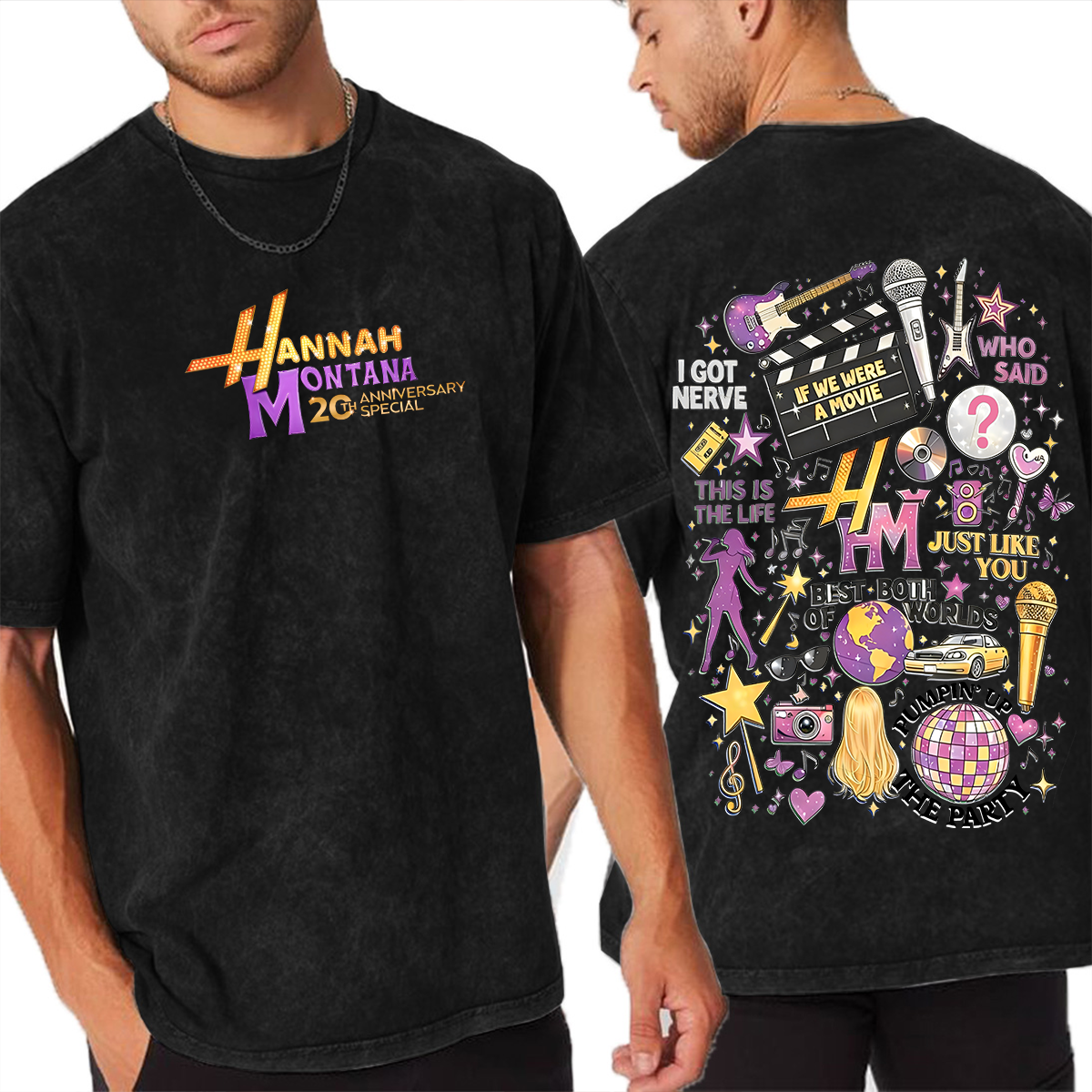 Hannah Montana 20 Years Unisex Washed T-Shirt
