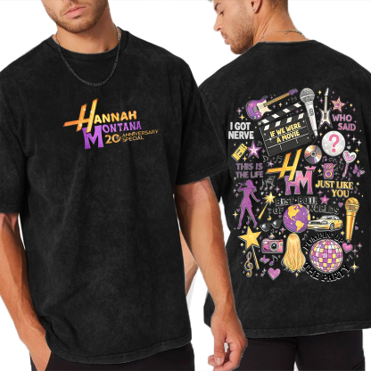 Hannah Montana 20 Years Unisex Washed T-Shirt