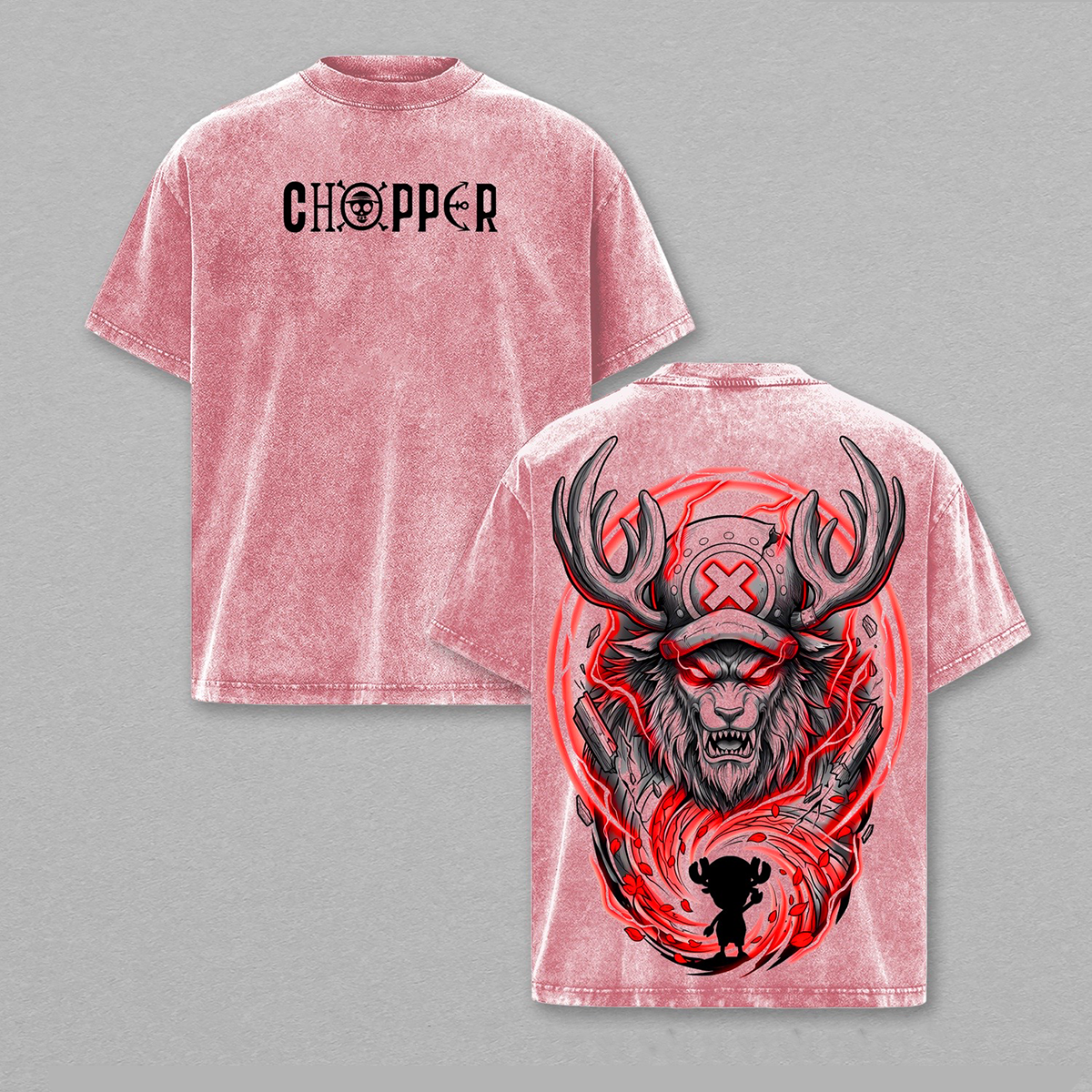 Tony Tony Chopper One Piece Anime Unisex Washed T-Shirt