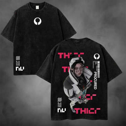 Marathon Theif Game Unisex Washed T-Shirt