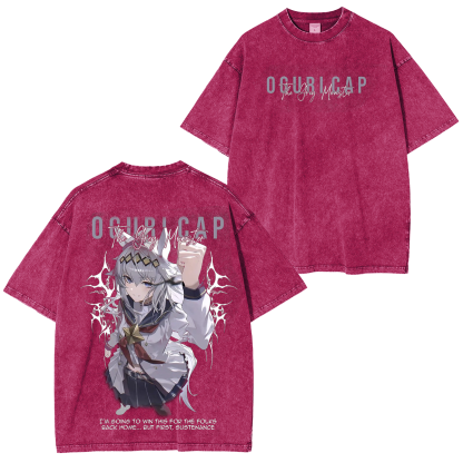 Umamusume: Pretty Derby Series Oversized Unisex Washed T-Shirt