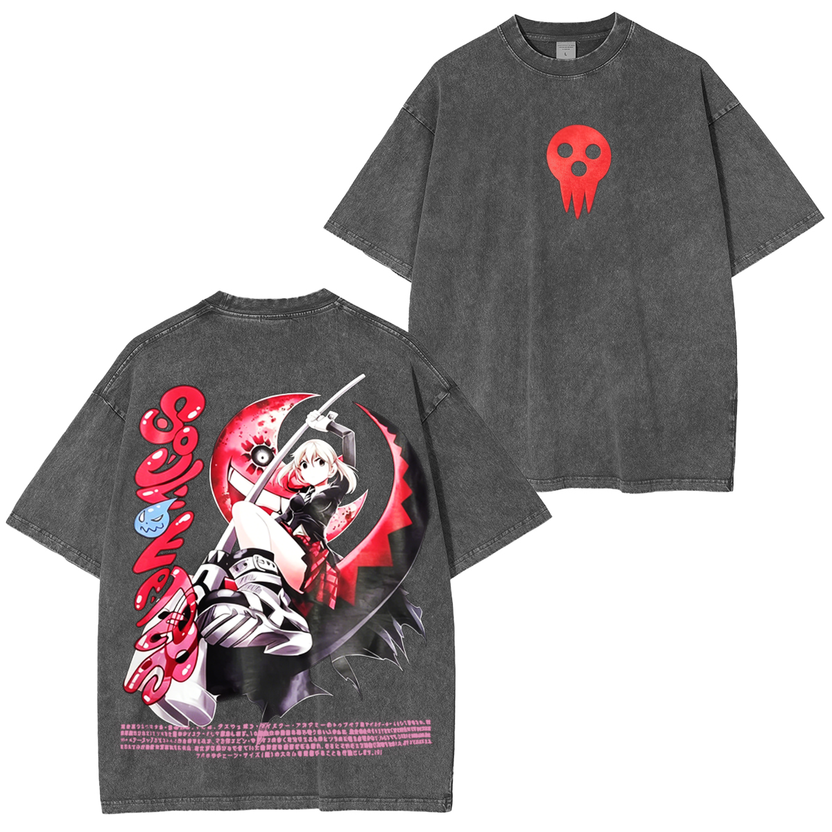 Maka Albarn x Soul Eater Anime Oversized Unisex Washed T-Shirt