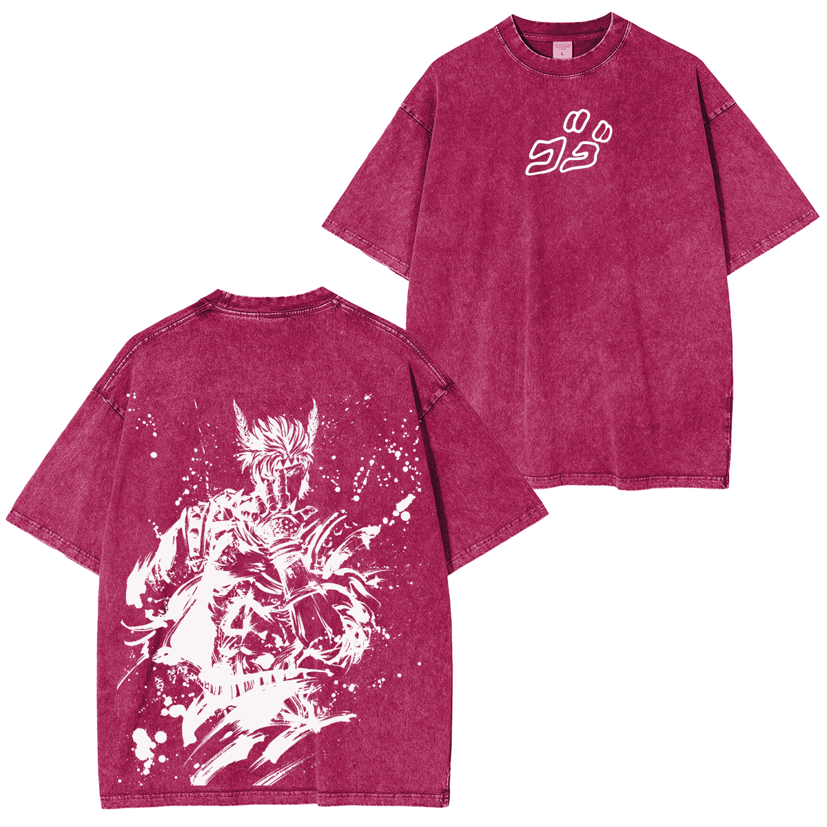 Jojo's Bizarre Adventure Anime Oversized Unisex Washed T-Shirt