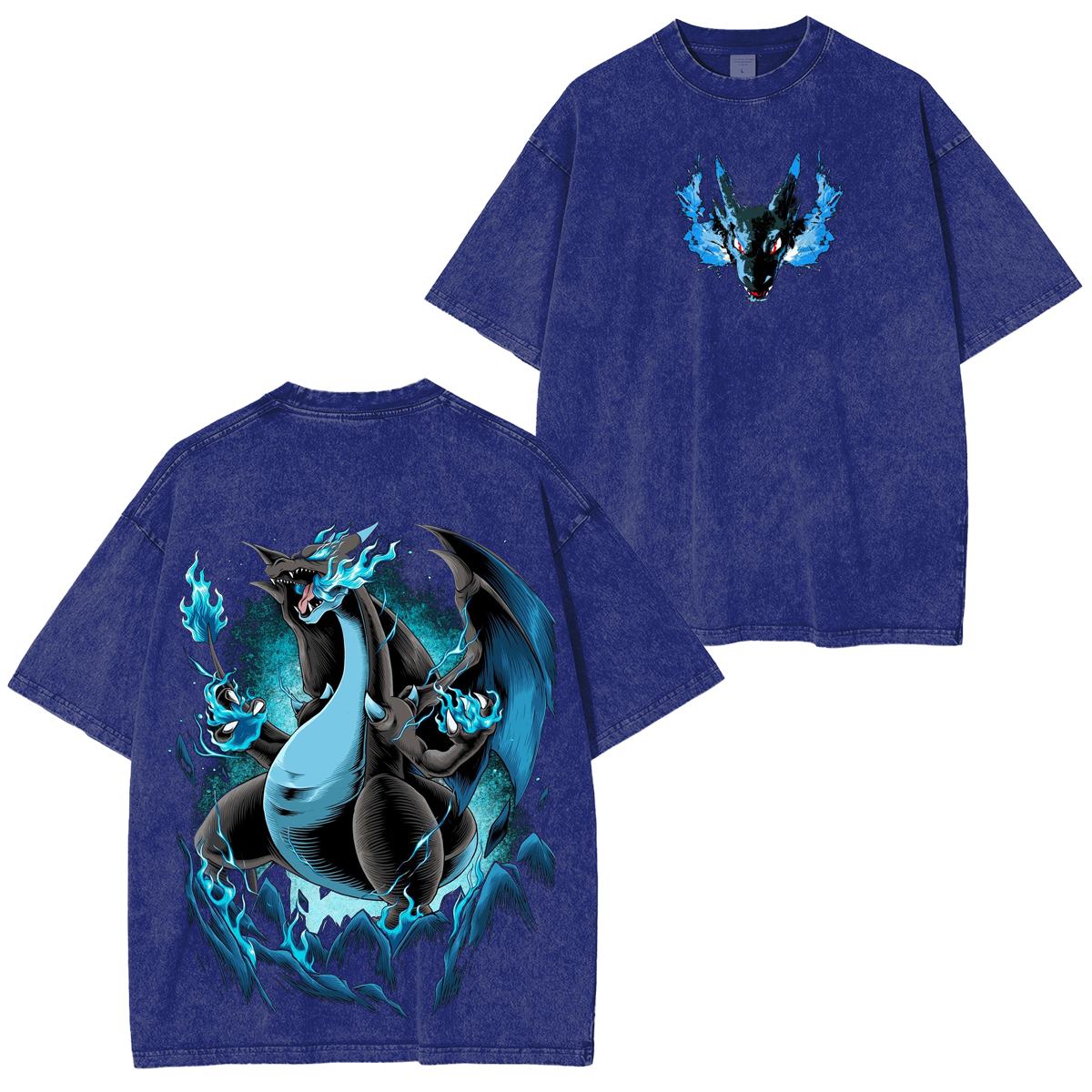 Mega Charizard X Pokemon Vintage Washed T-shirt/Crewneck/Hoodie