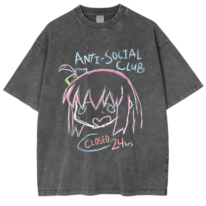 Bocchi The Rock Oversized Unisex Washed T-Shirt