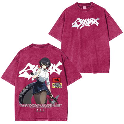 Zenless Zone Zero Jane Doe Oversized Unisex Washed T-Shirt