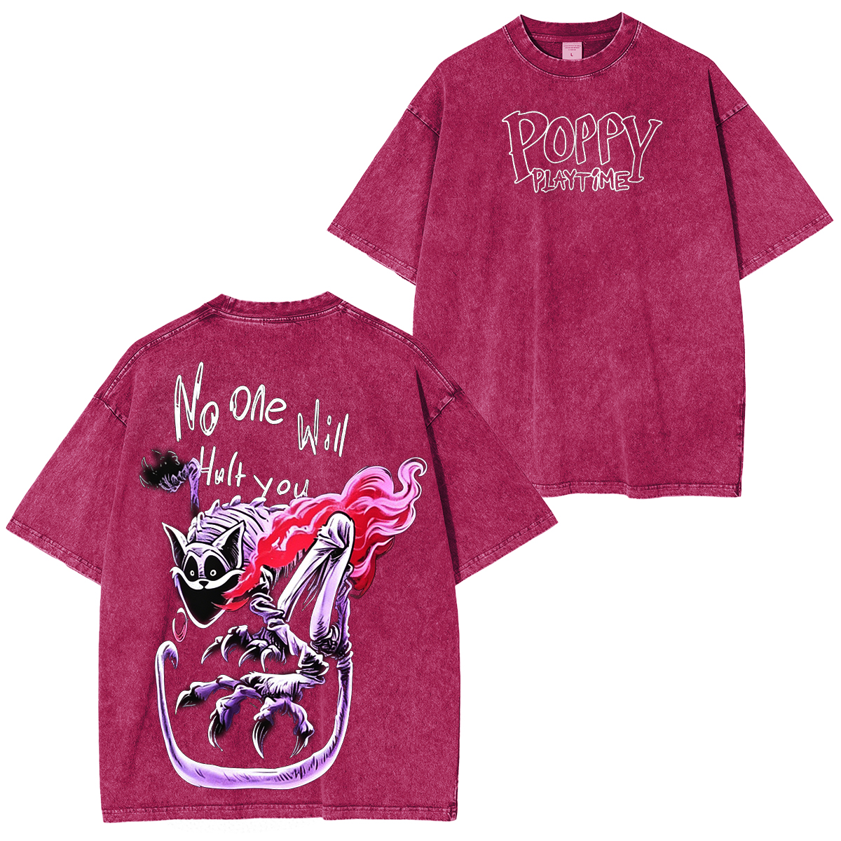 Poppy Playtime Oversized Unisex Washed T-Shirt