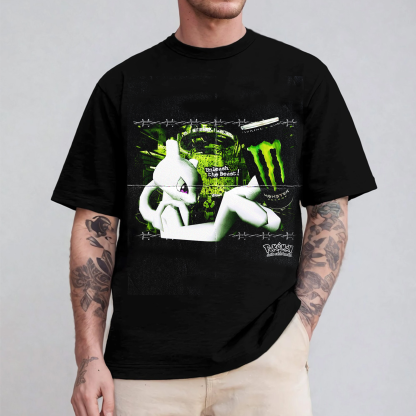 Mewtwo sipped on Monster Oversized T-shirt/Crewneck/Hoodie