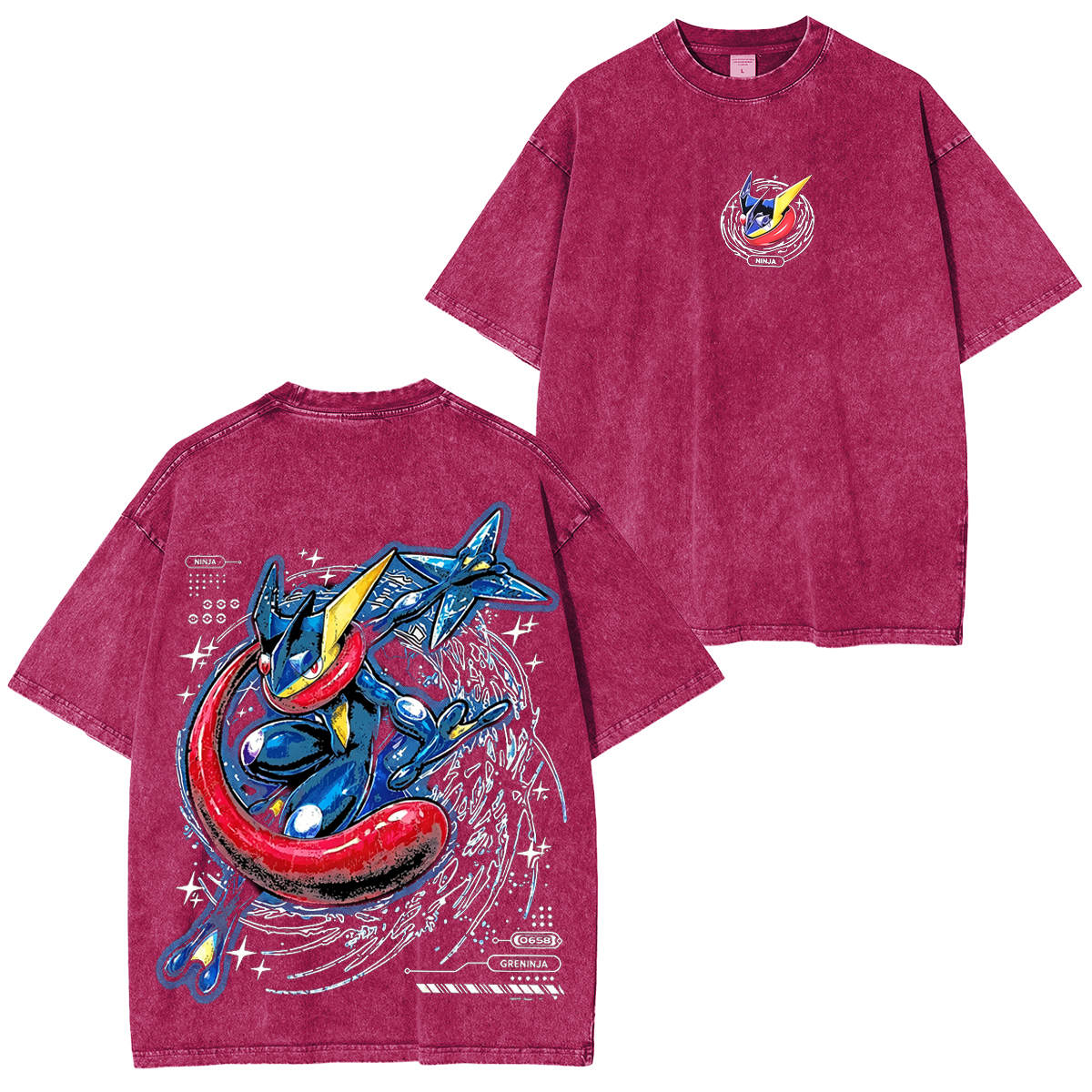 Greninja Oversized Unisex Washed T-Shirt