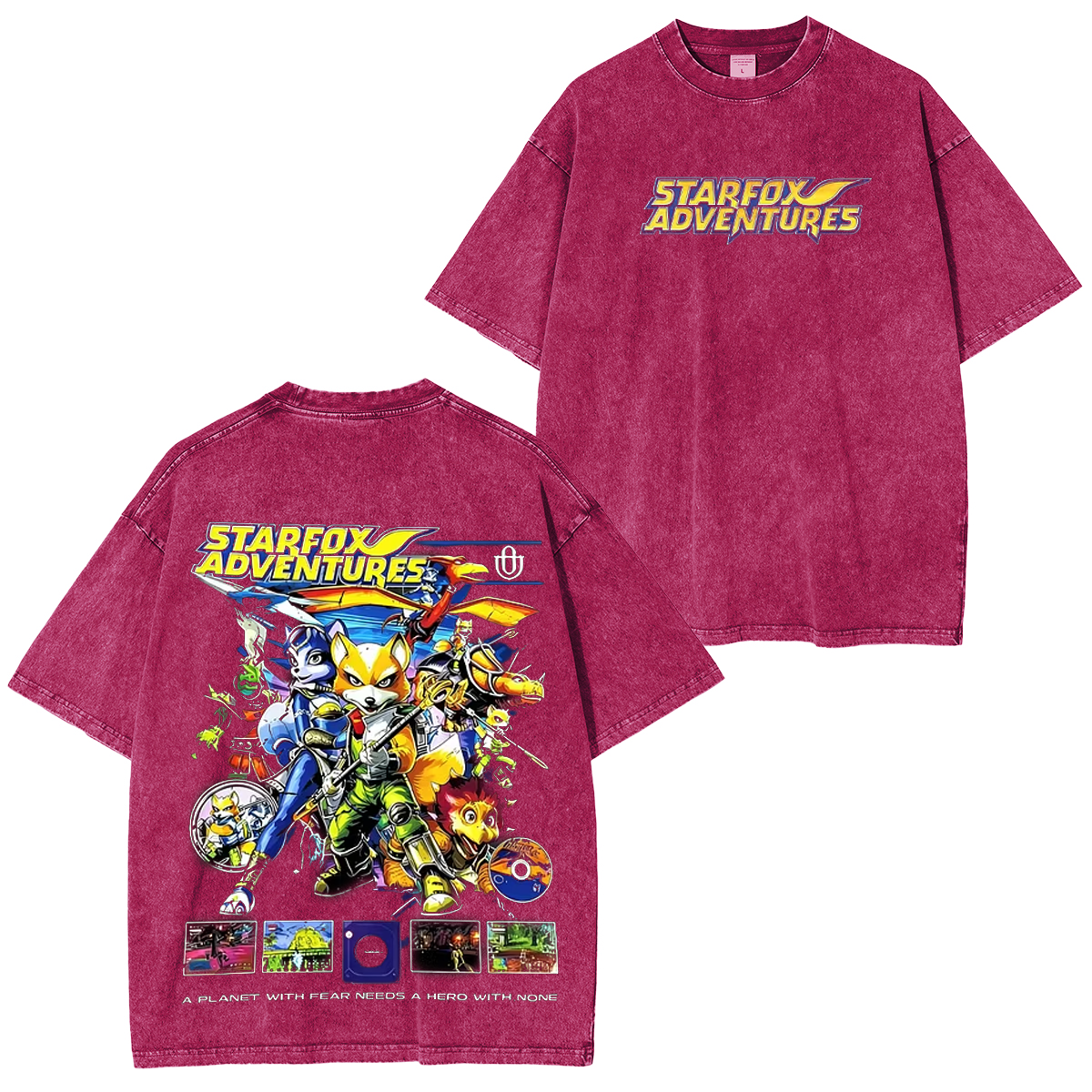 Star Fox Adventures Printed Unisex Washed T-Shirt