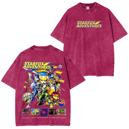 Star Fox Adventures Printed Unisex Washed T-Shirt