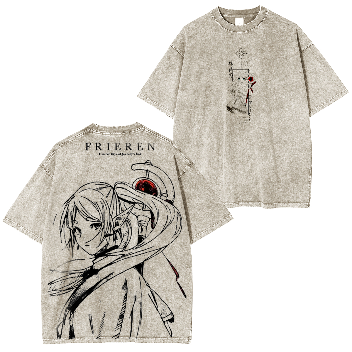 Frieren Beyond Journey's End Vintage Washed T-shirt/Crewneck/Hoodie