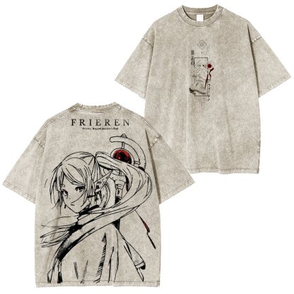 Frieren Beyond Journey's End Vintage Washed T-shirt/Crewneck/Hoodie