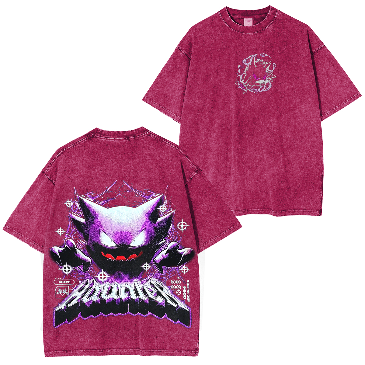 Pokémon Gengar Checker  Unisex Washed T-Shirt