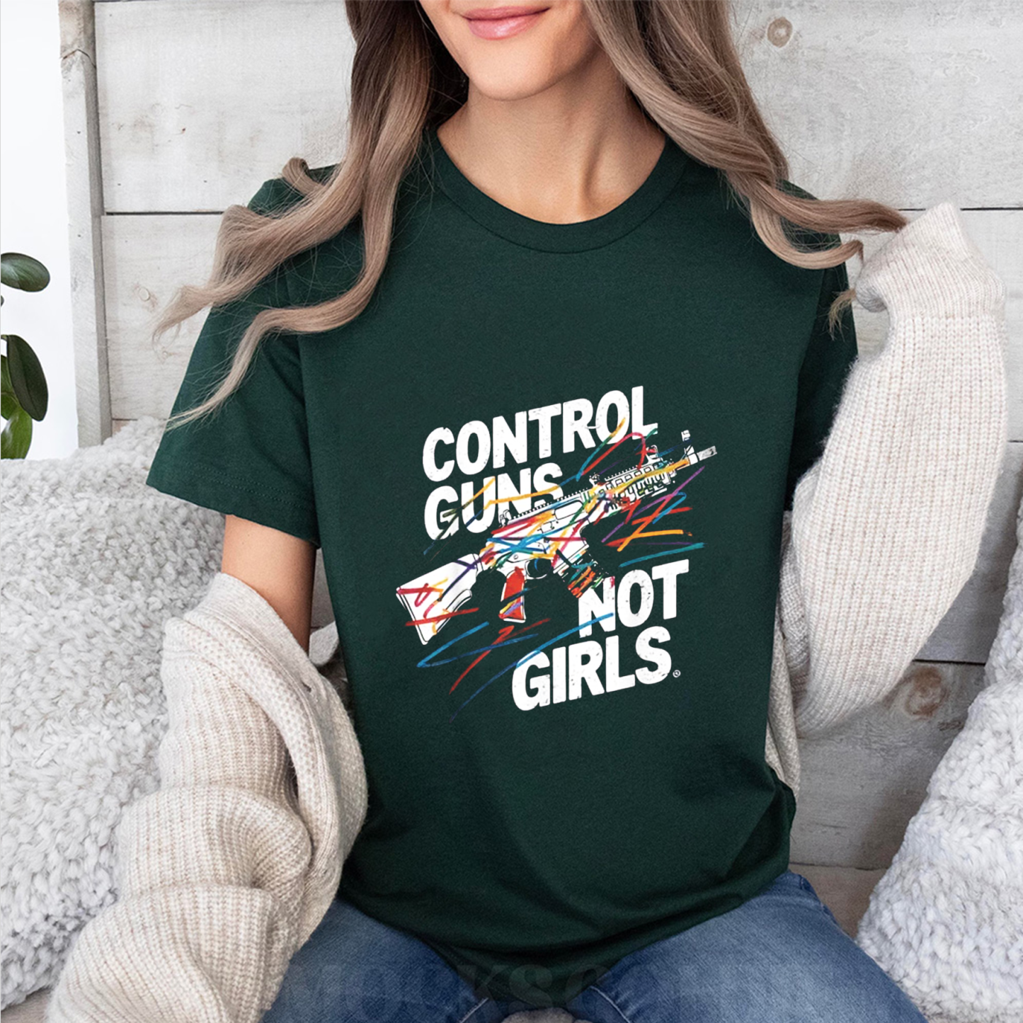Control Guns Not Girls Oversized T-shirt/Crewneck/Hoodie