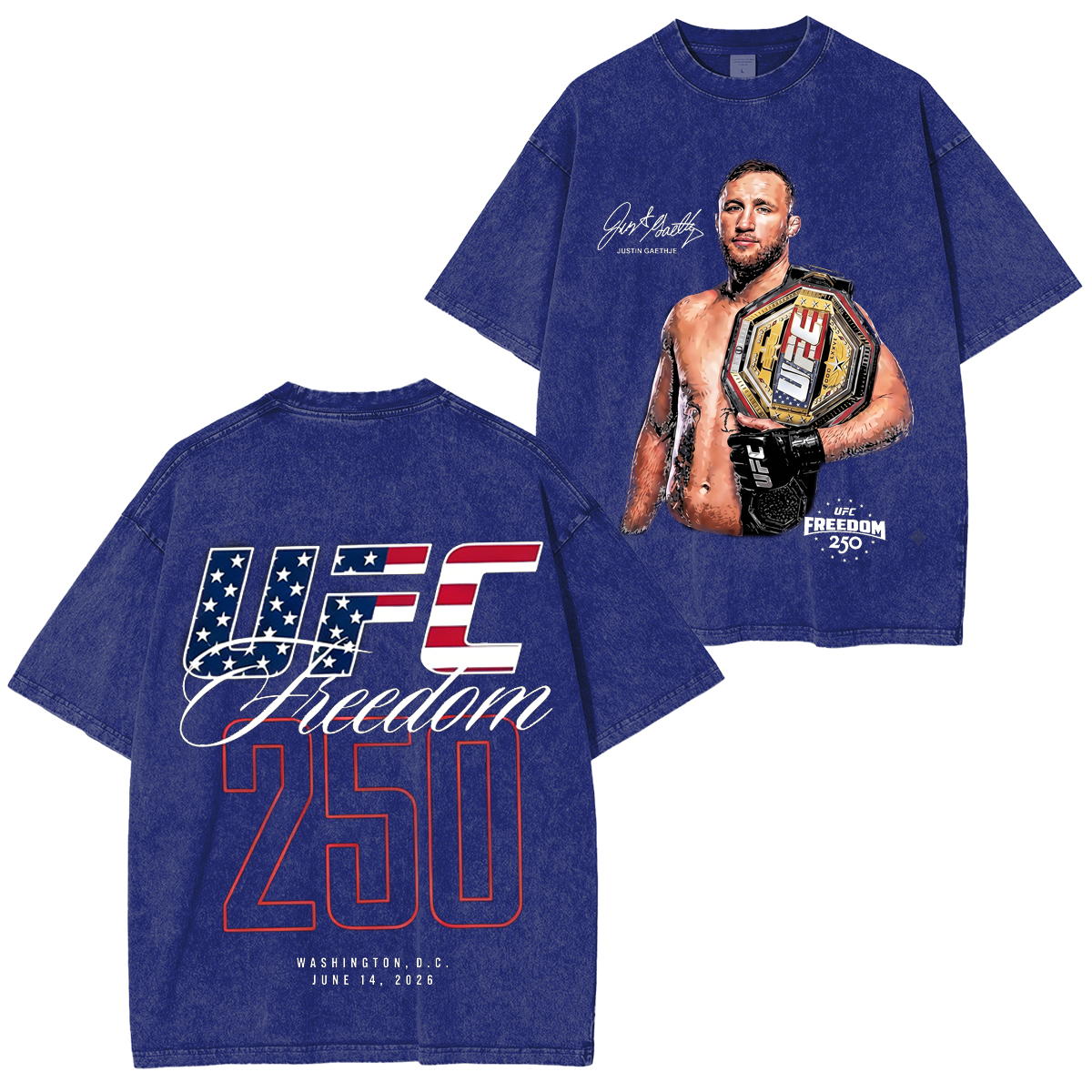 Justin Ray Gaethje UFC Freedom Collection Unisex Washed T-Shirt