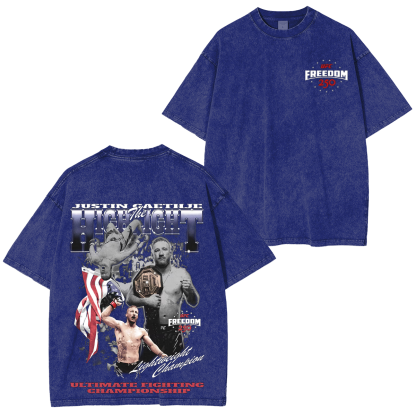 UFC Justin Gaethje UFC Freedom 250 Unisex Washed T-Shirt