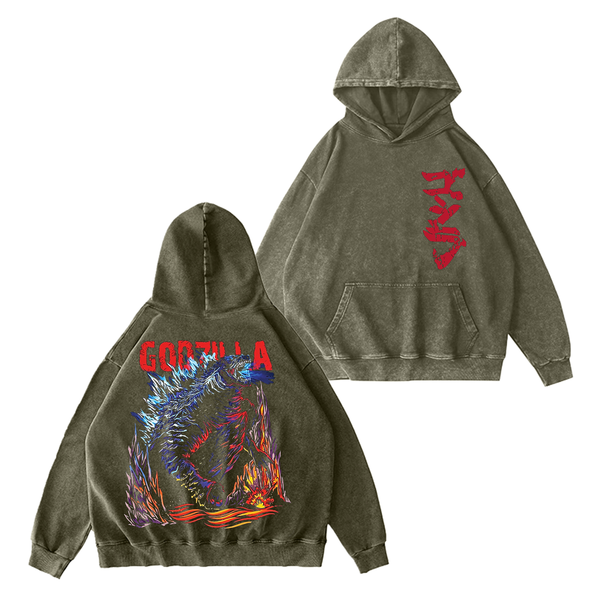 Vintage Godzilla Unisex Washed T-Shirt