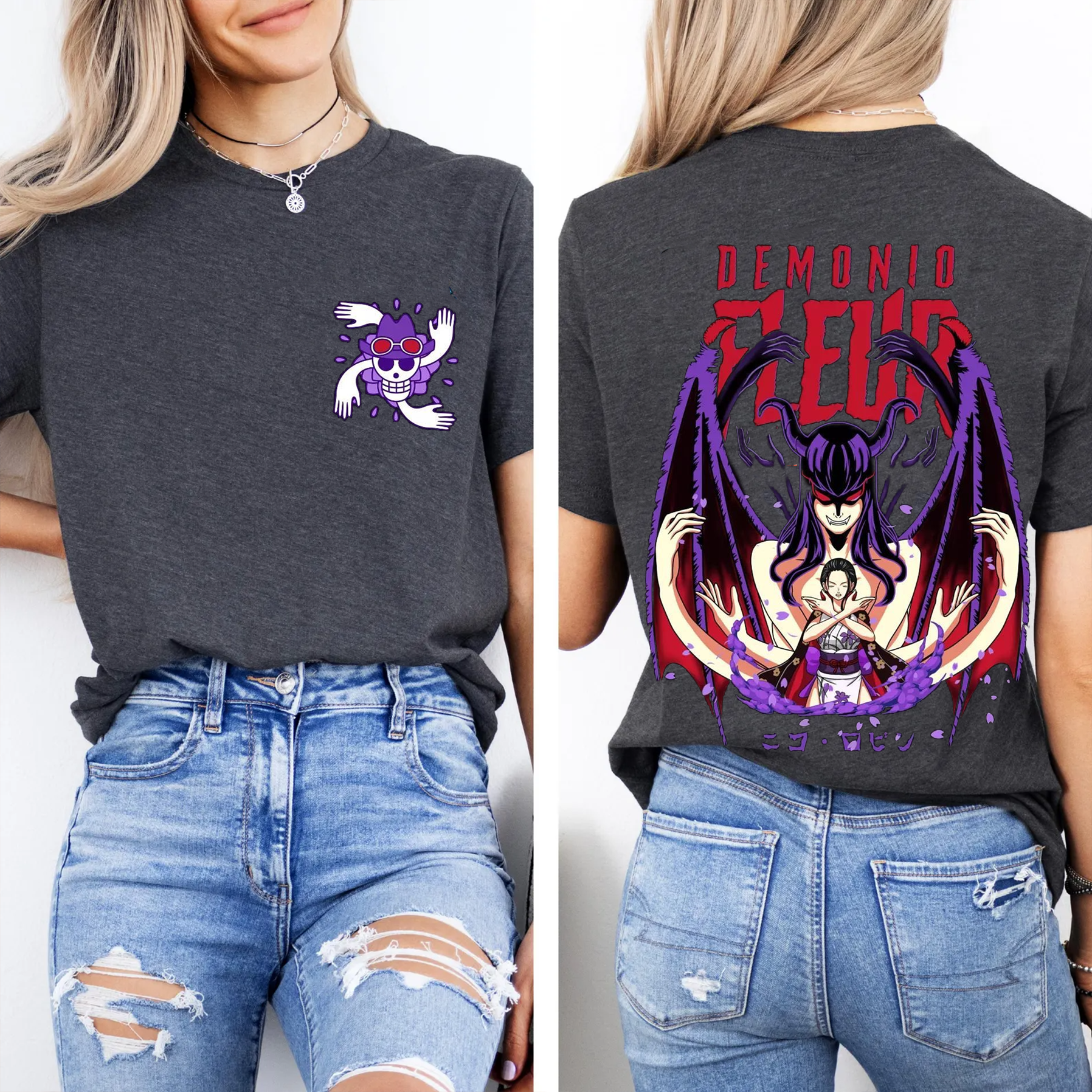 One Piece Nico Robin Demonio Fleur Oversized T-shirt/Crewneck/Hoodie