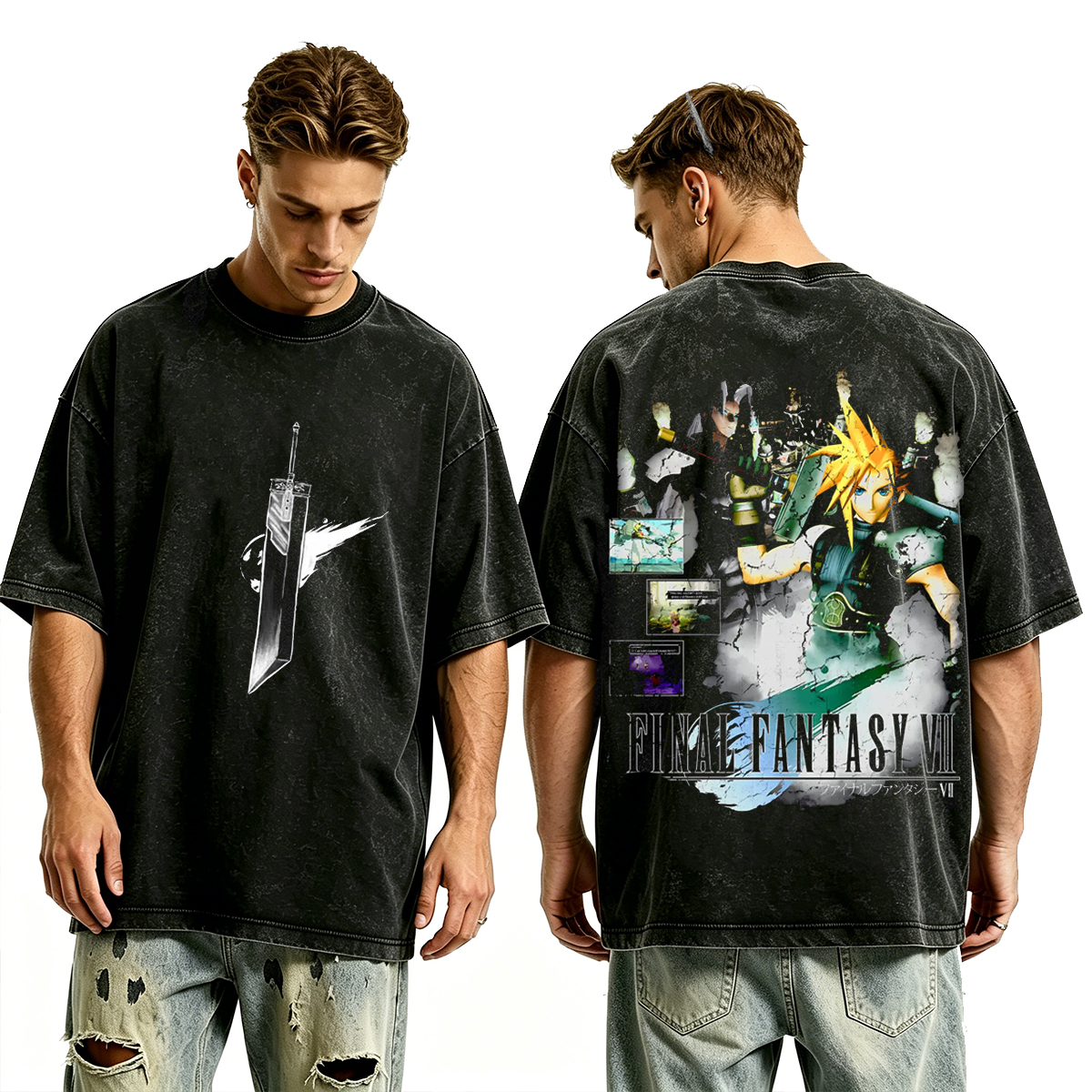 Final Fantasy VII Remake series Unisex Washed T-Shirt