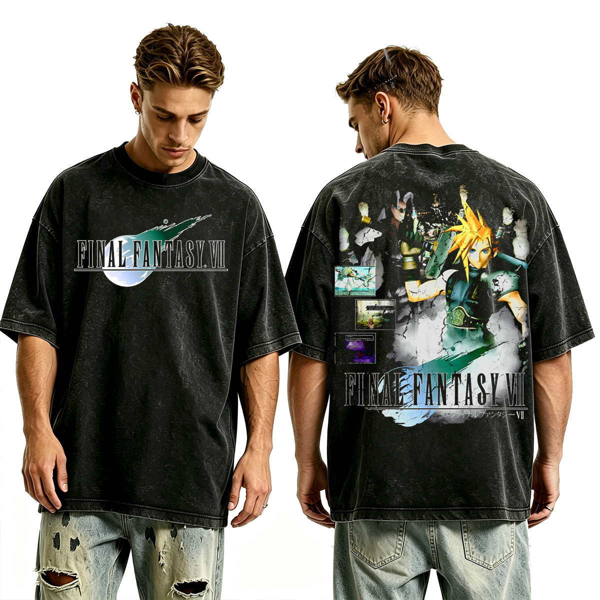 Final Fantasy VII Unisex Washed T-Shirt