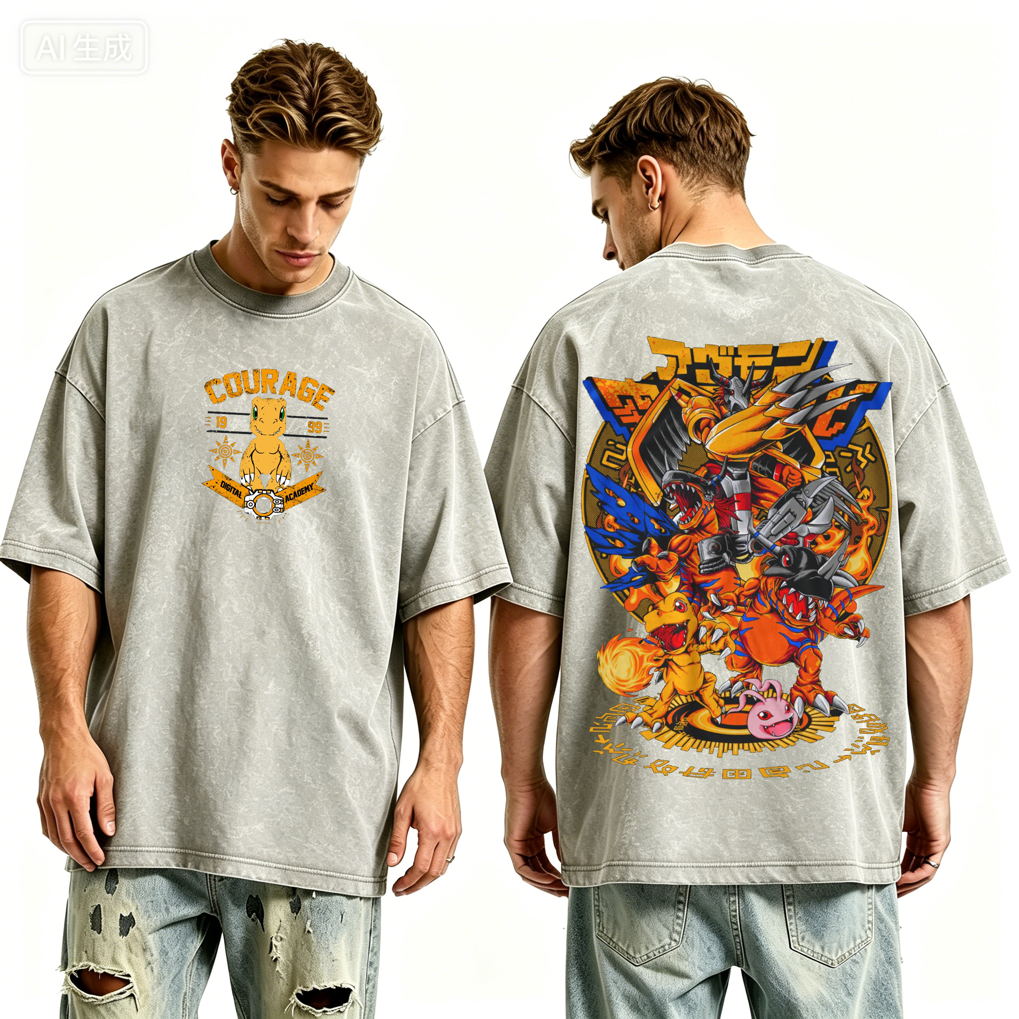 Digimon Adventure anime Unisex Washed T-Shirt