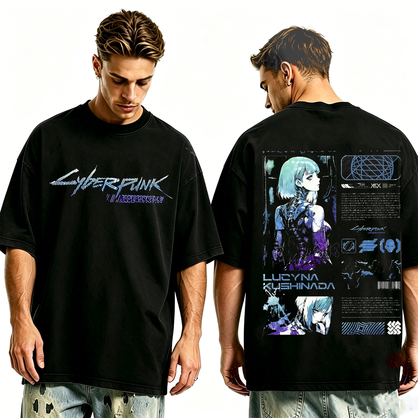 Lucy Kushinada Cyberpunk Edgerunners Anime  Unisex Washed T-Shirt