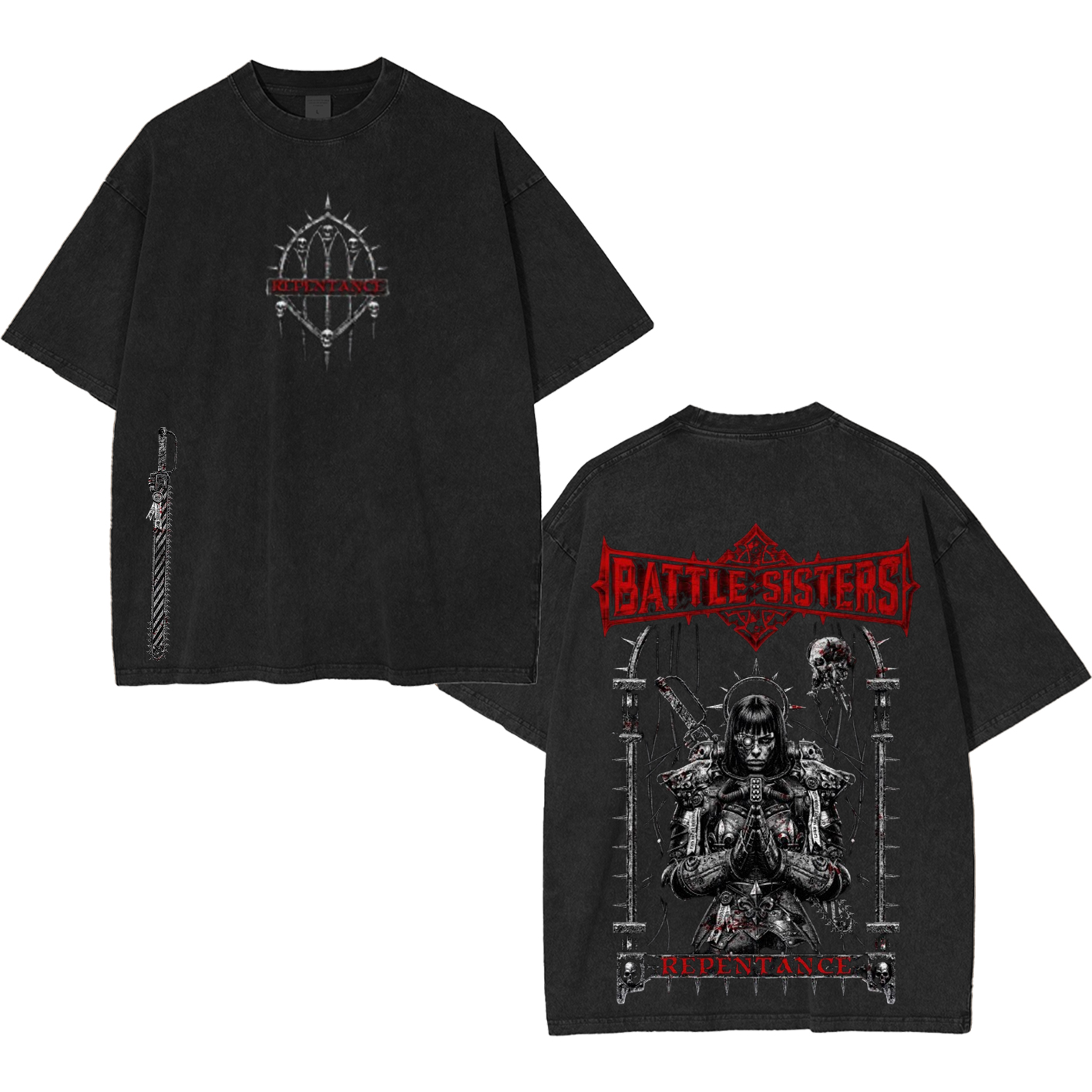 Battle Sisters Unisex Washed T-Shirt