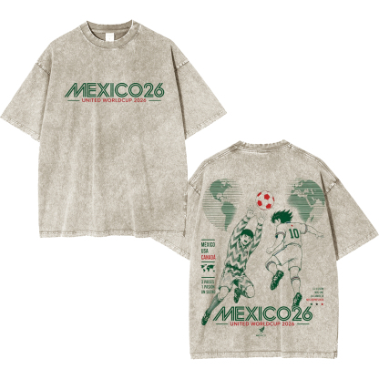 World Cup 2026 Mexicofoot Ball washed T-shirt/Crewneck/Hoodie