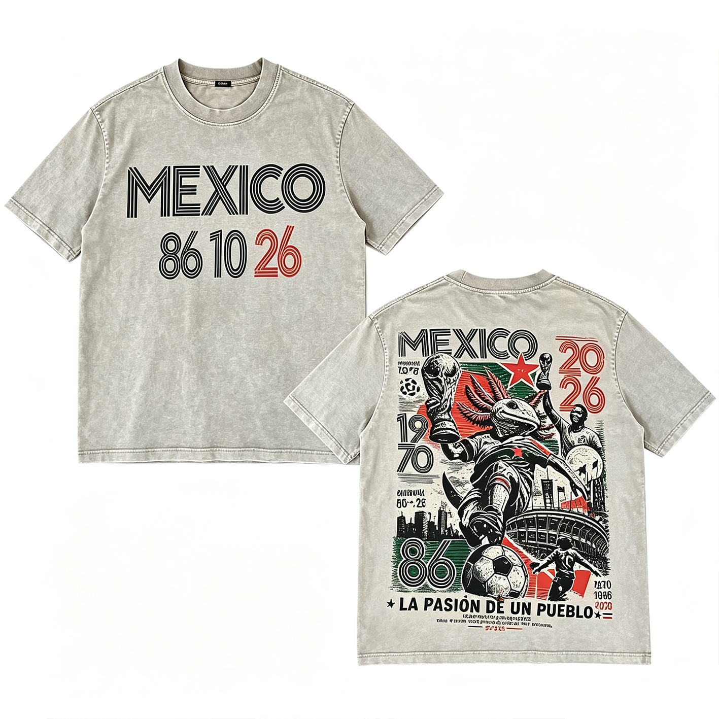 Mexico 86 Vintage Unisex  Washed T-Shirt