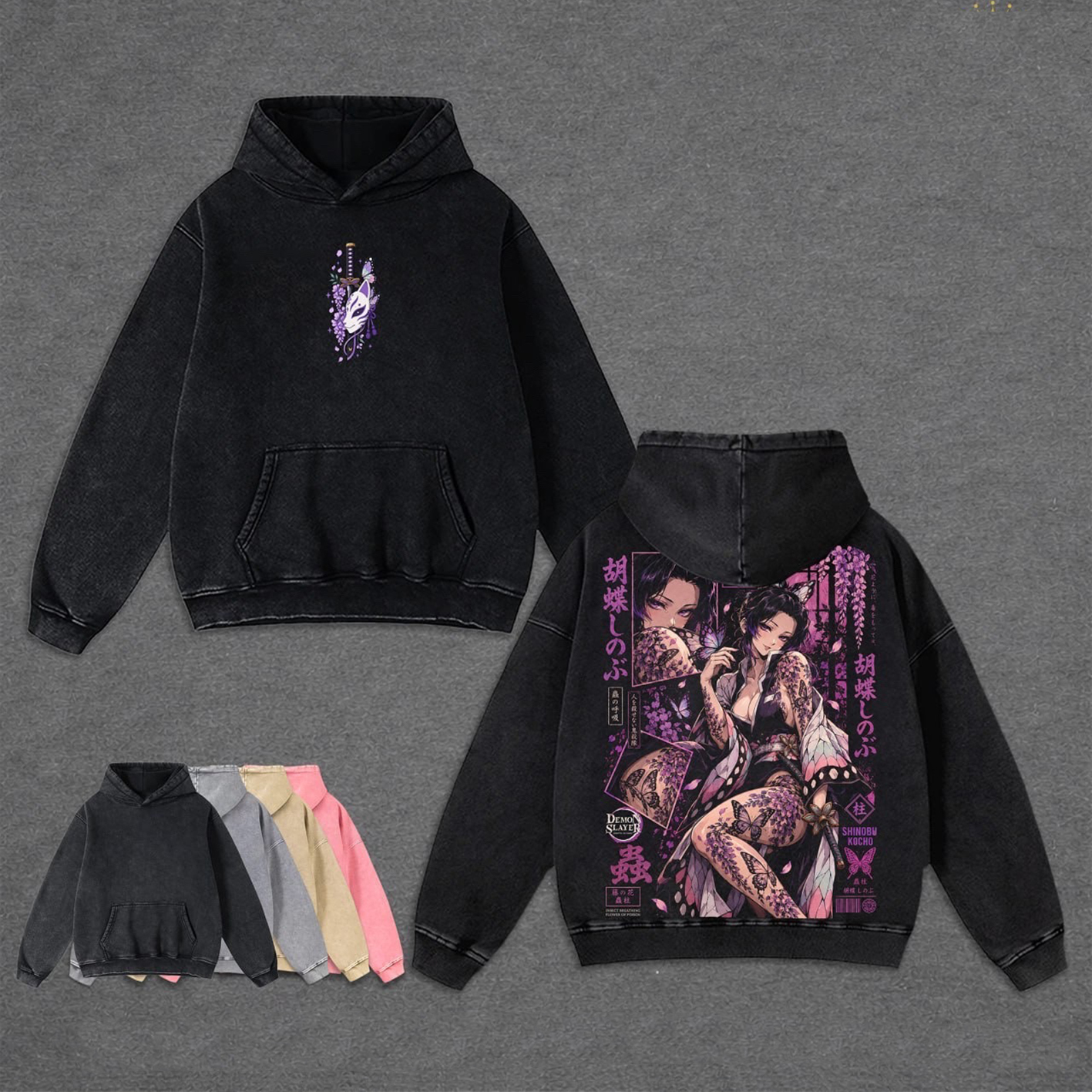 Shinobu Kocho Demon Slayer Unisex  Washed T-Shirt