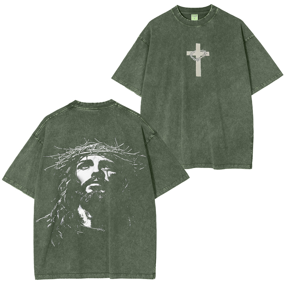 Vintage Washed Jesus Unisex Washed T-Shirt