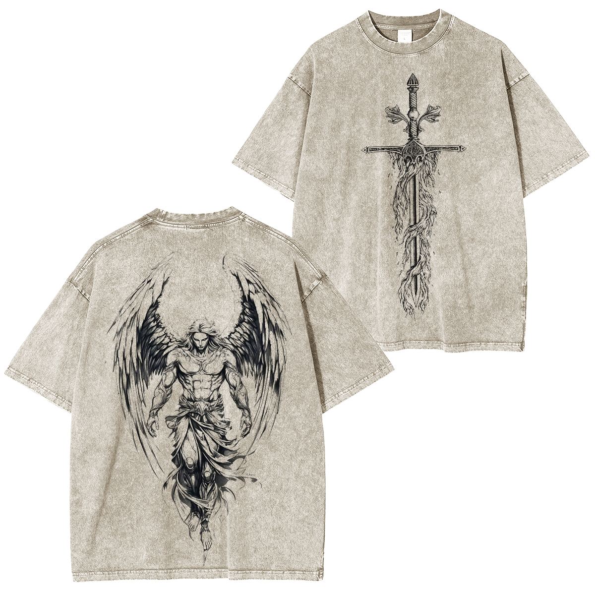 Archangel Michael: Transform Your Style with Power Unisex Washed T-Shirt