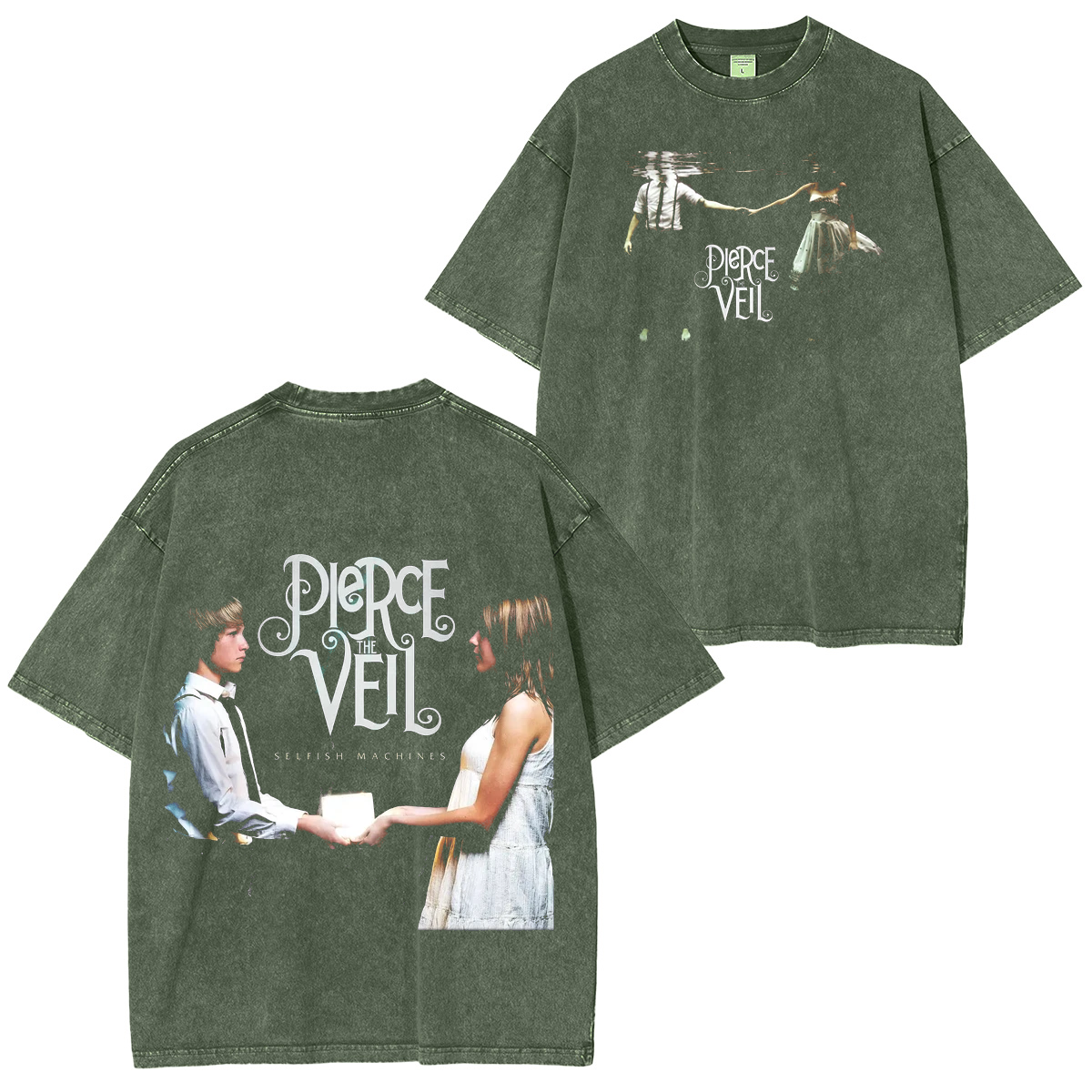 Pierce The Veil Selfish Machines Washed T-Shirt
