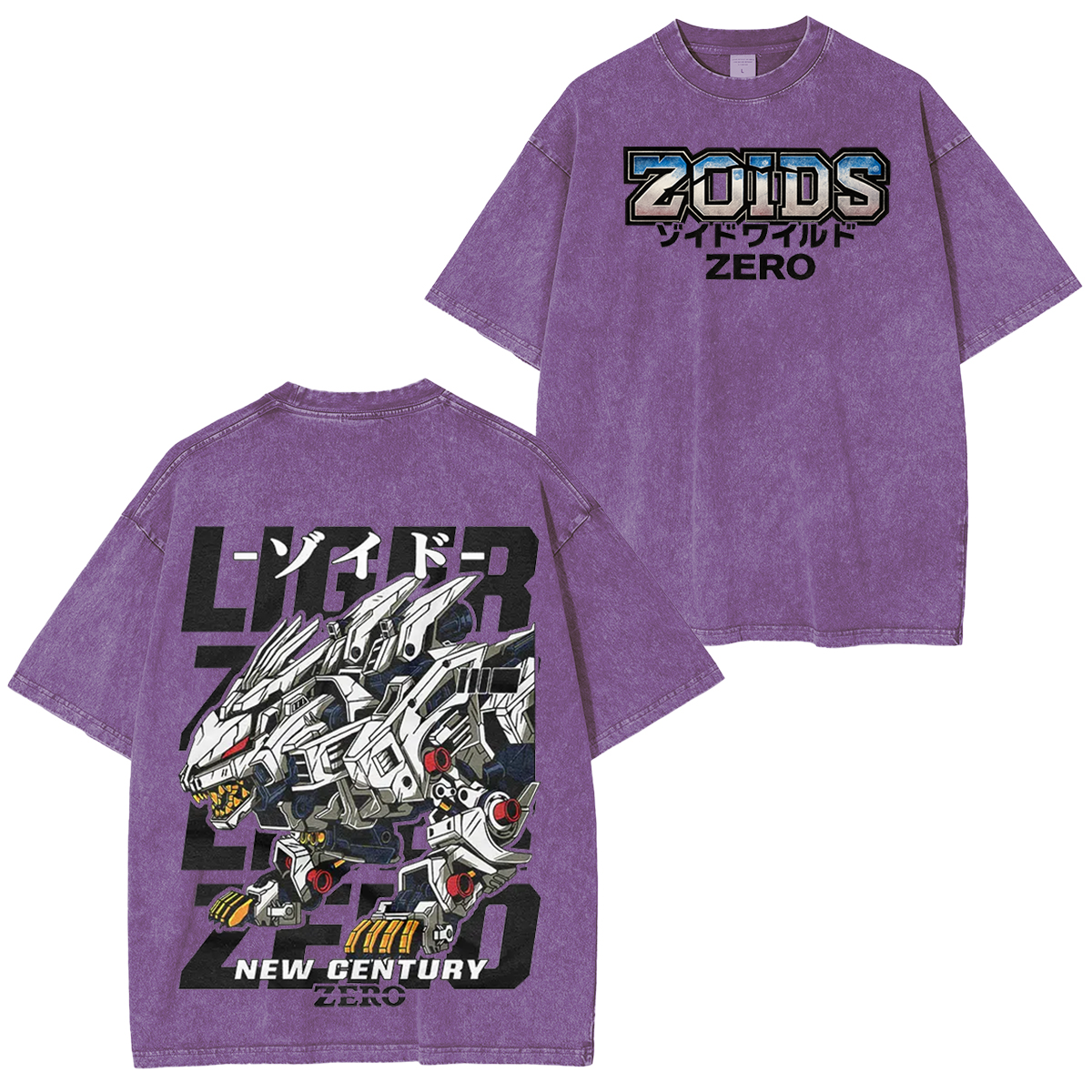Liger Zero Zoids New Century Zero Streetwear Vintage Washed Unisex T-Shirt